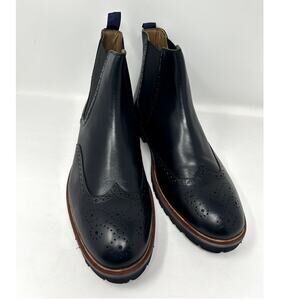 Thomas & Vine Mens Nash Tru Comfort Foam Pull-on Wingtip Chelsea Boot Black 13